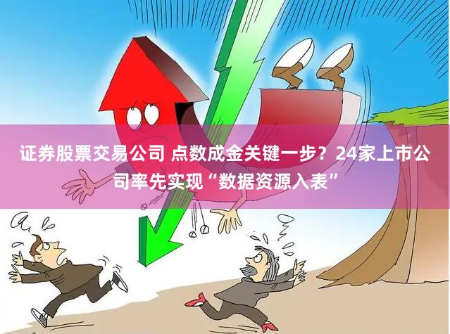 证券股票交易公司 点数成金关键一步？24家上市公司率先实现“数据资源入表”