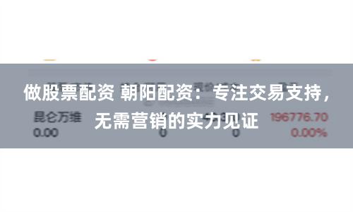 做股票配资 朝阳配资：专注交易支持，无需营销的实力见证